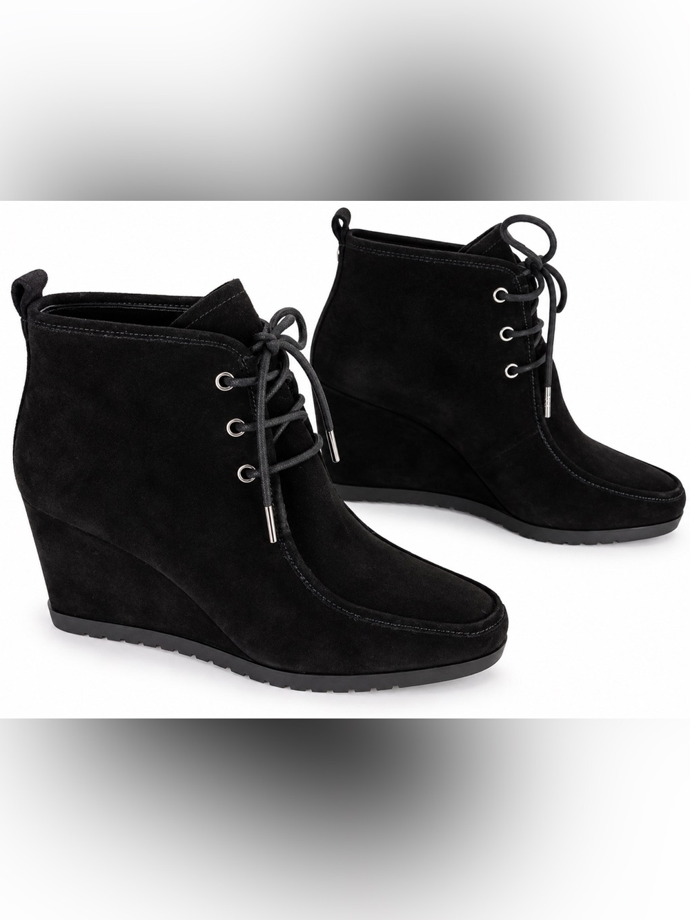 Michael Kors Tamara Black Suede Lace Up Bootie Size 10 NIB